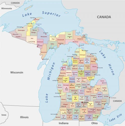map of Michigan